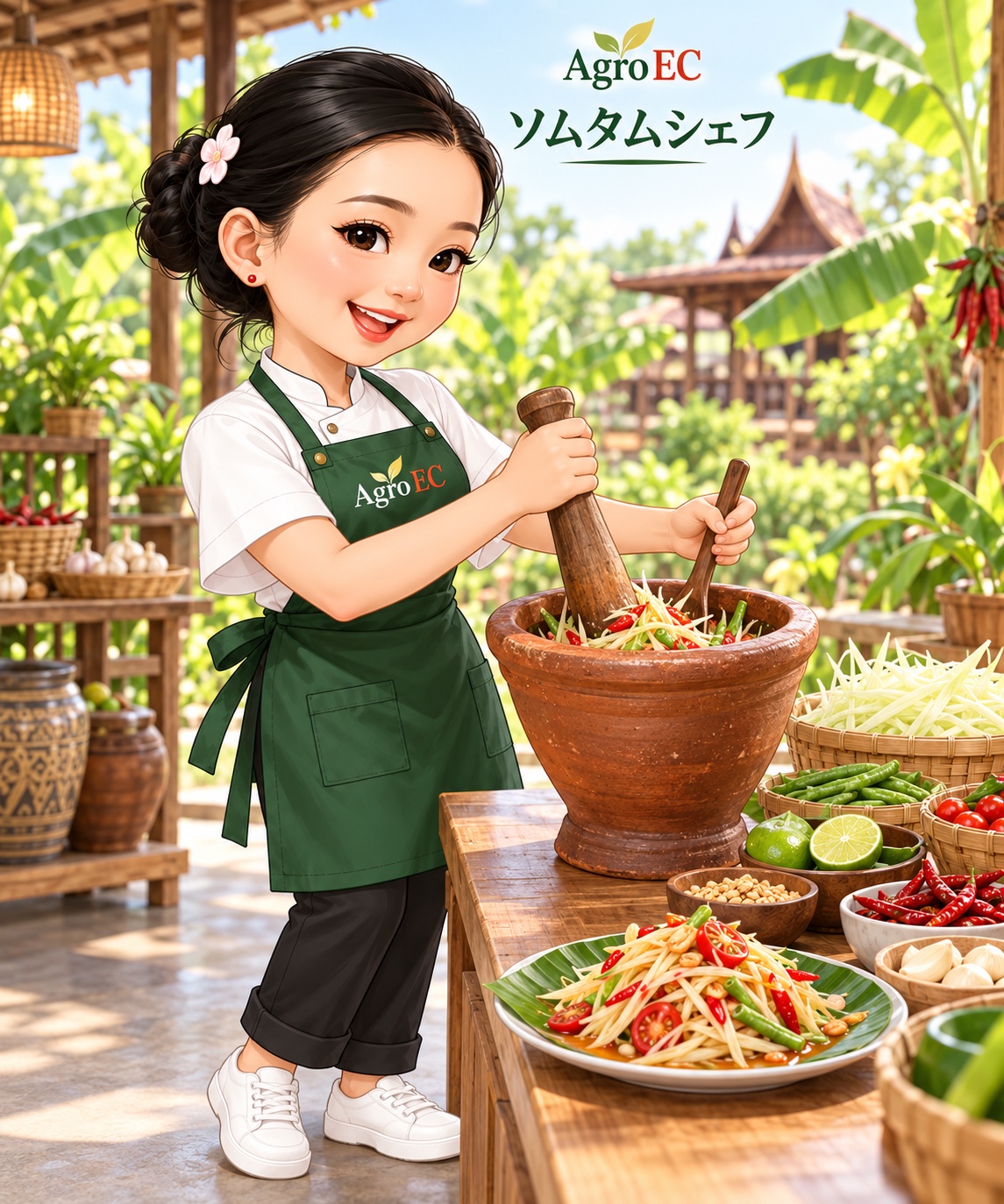 ソムタムシェフ・加工販売 — Agro EC 案内キャラクター