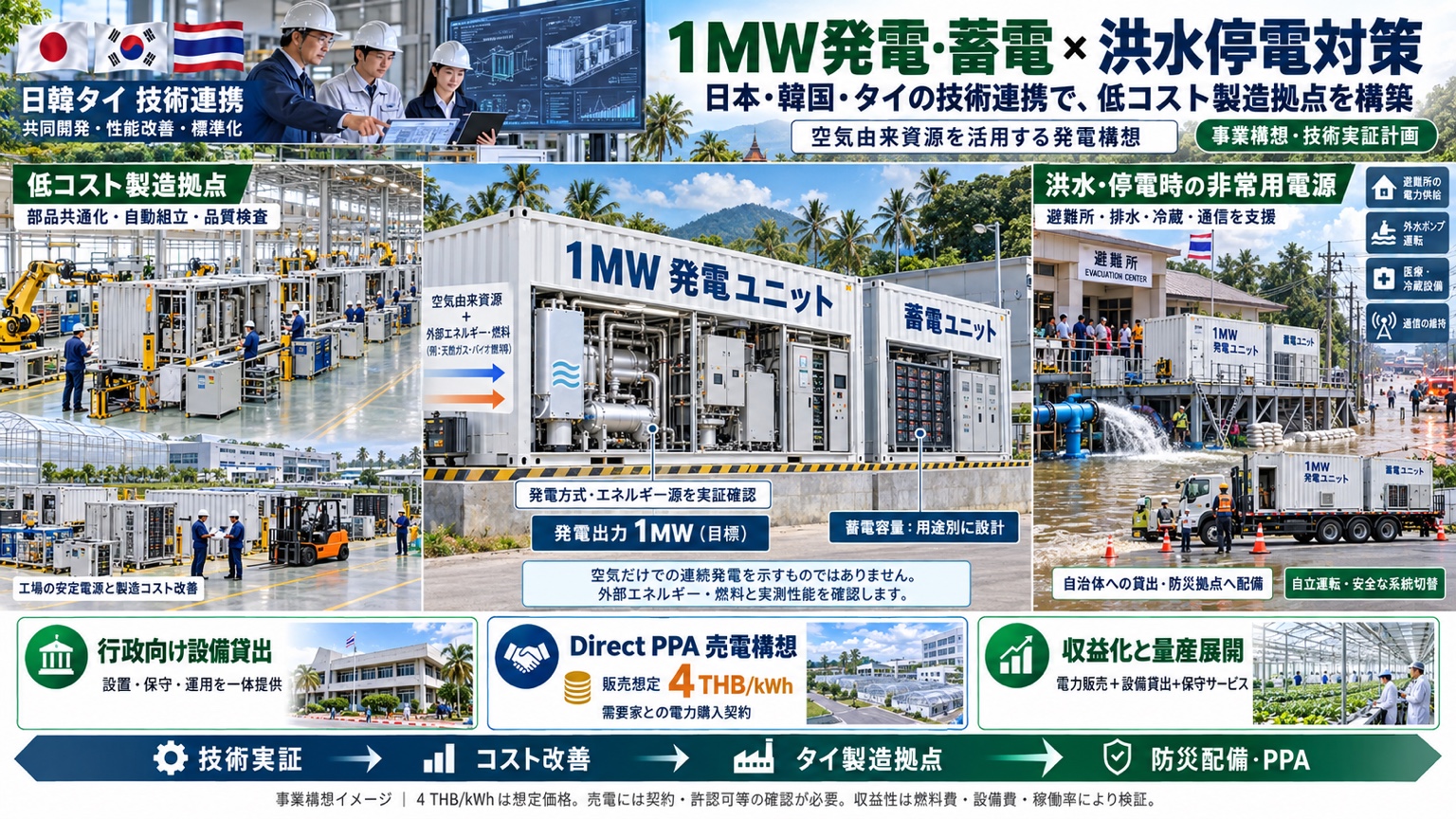 空気から発電：1MW構想